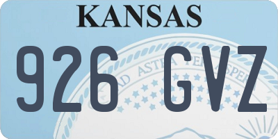 KS license plate 926GVZ