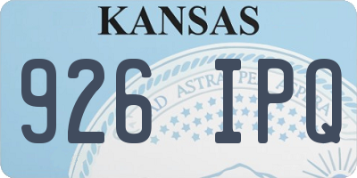 KS license plate 926IPQ