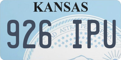 KS license plate 926IPU