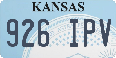 KS license plate 926IPV