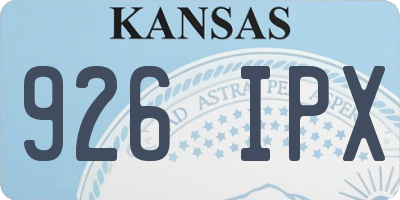 KS license plate 926IPX