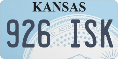 KS license plate 926ISK