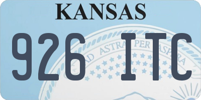 KS license plate 926ITC