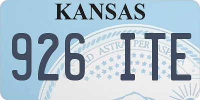 KS license plate 926ITE