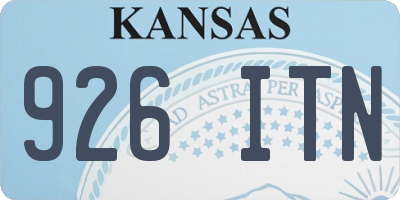 KS license plate 926ITN