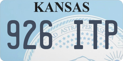 KS license plate 926ITP