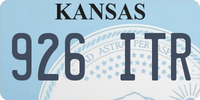 KS license plate 926ITR