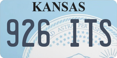 KS license plate 926ITS