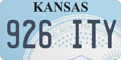 KS license plate 926ITY