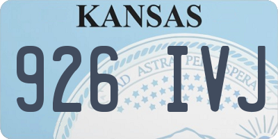 KS license plate 926IVJ