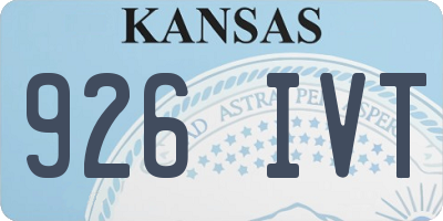 KS license plate 926IVT
