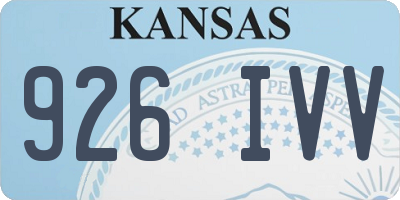 KS license plate 926IVV