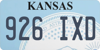 KS license plate 926IXD