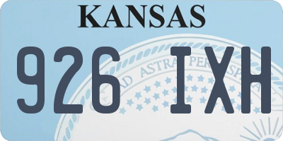 KS license plate 926IXH