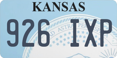 KS license plate 926IXP