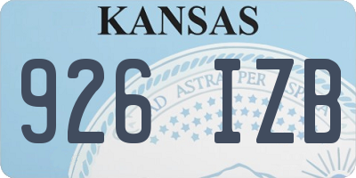 KS license plate 926IZB