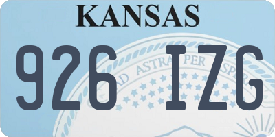 KS license plate 926IZG