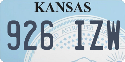 KS license plate 926IZW