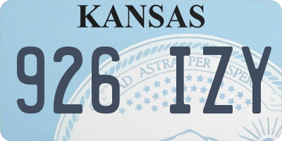 KS license plate 926IZY