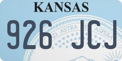KS license plate 926JCJ
