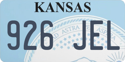 KS license plate 926JEL