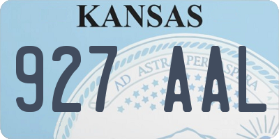 KS license plate 927AAL
