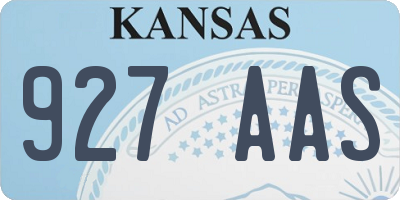 KS license plate 927AAS