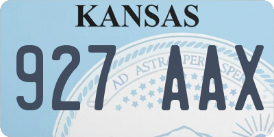 KS license plate 927AAX