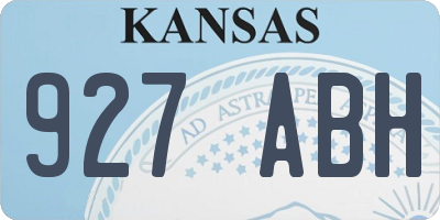 KS license plate 927ABH