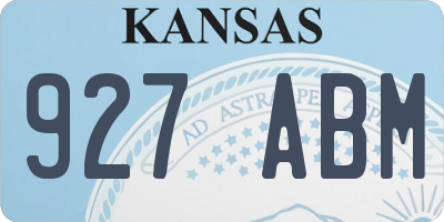 KS license plate 927ABM