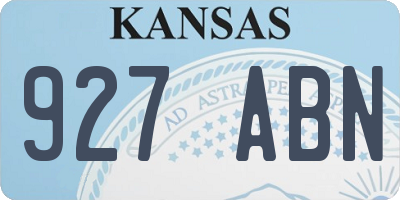 KS license plate 927ABN