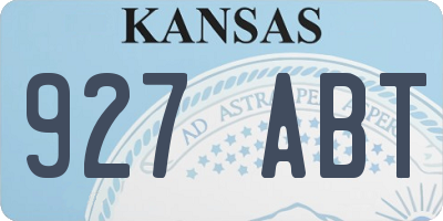 KS license plate 927ABT