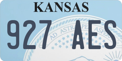 KS license plate 927AES