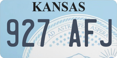 KS license plate 927AFJ