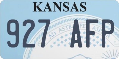 KS license plate 927AFP