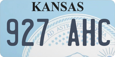 KS license plate 927AHC