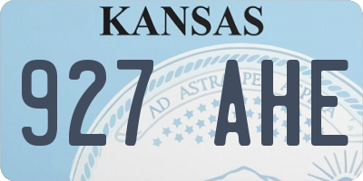 KS license plate 927AHE