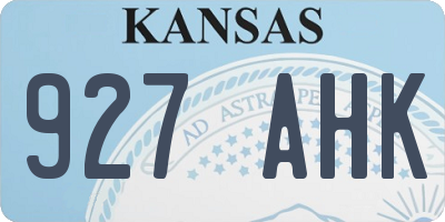 KS license plate 927AHK