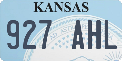 KS license plate 927AHL