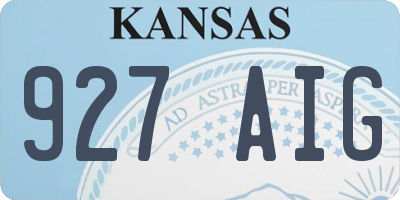 KS license plate 927AIG