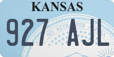 KS license plate 927AJL