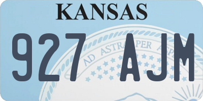 KS license plate 927AJM