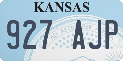 KS license plate 927AJP