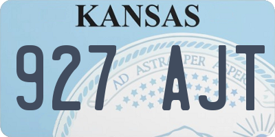 KS license plate 927AJT