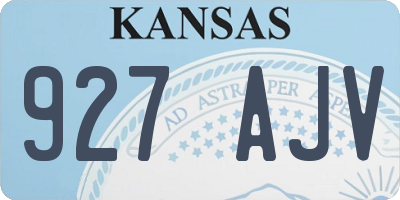 KS license plate 927AJV