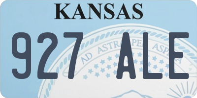 KS license plate 927ALE
