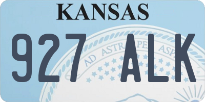 KS license plate 927ALK
