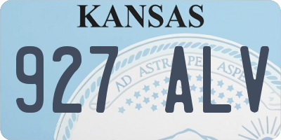 KS license plate 927ALV