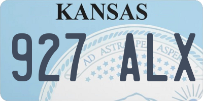 KS license plate 927ALX