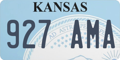 KS license plate 927AMA